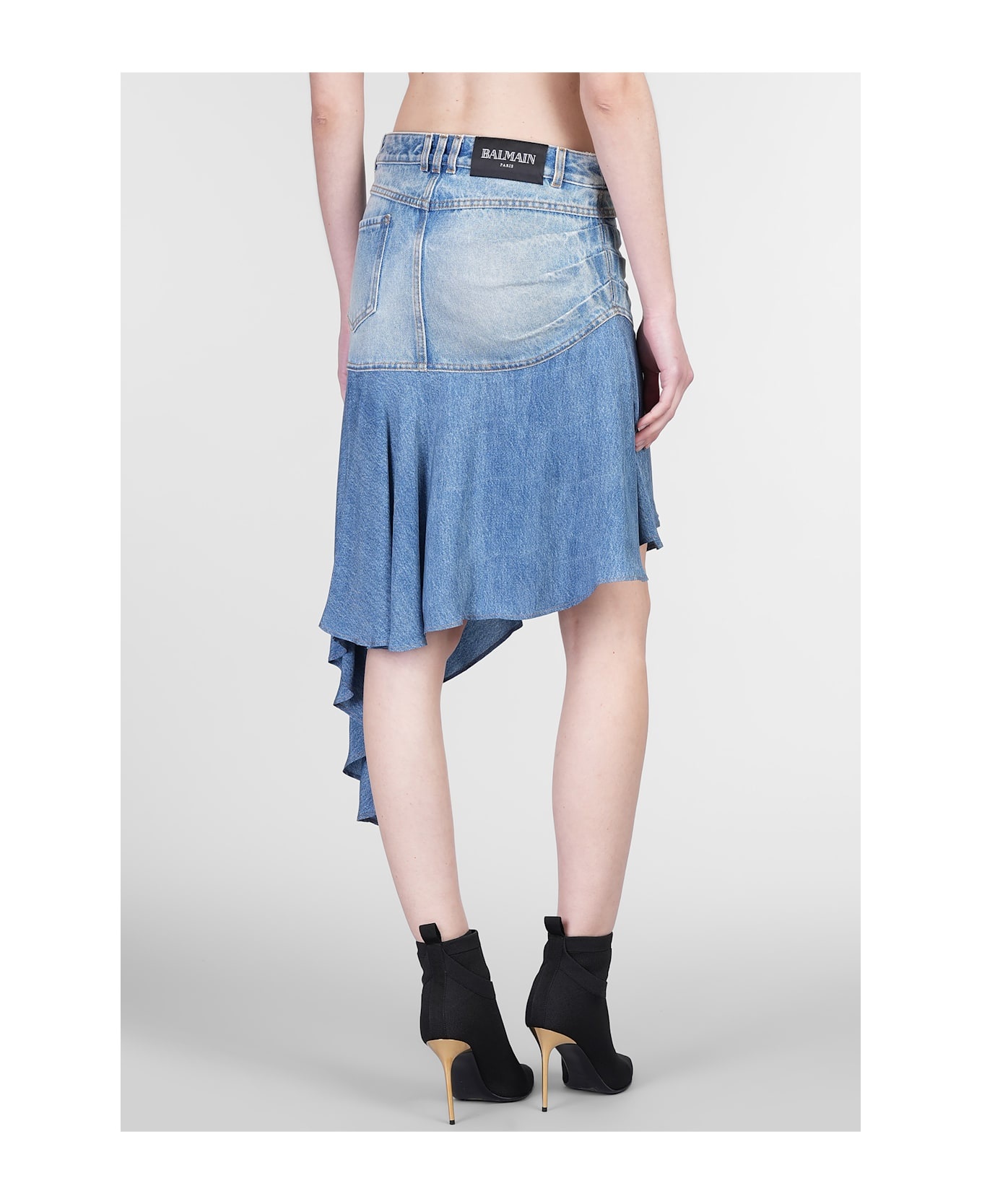 Skirt In Blue Cotton - 3