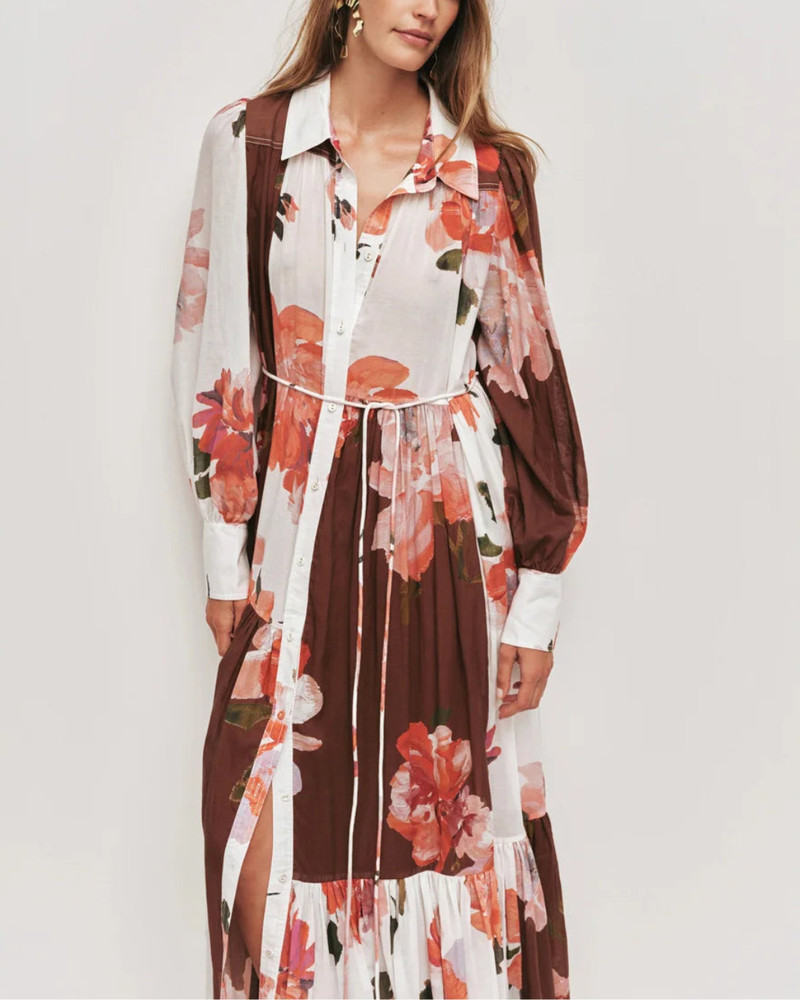 Aje. ESPIRIT MAXI SMOCK DRESS outlook