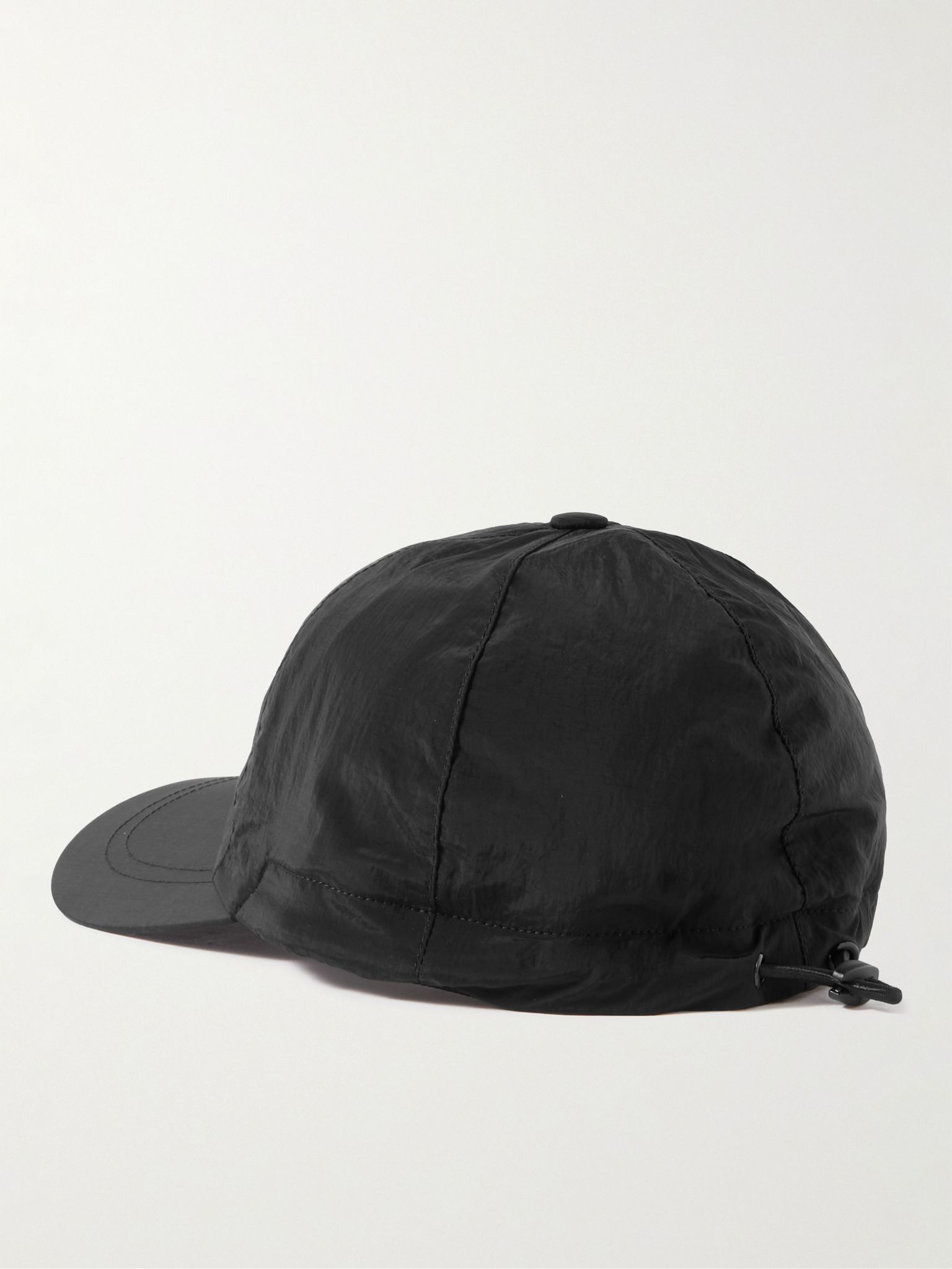 Logo-Appliquéd Crinkled-ECONYL® Cap Black - 3