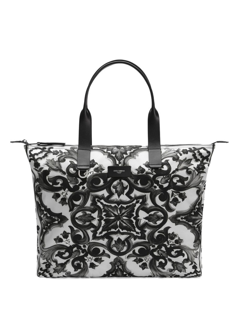 graphic-print tote bag 1