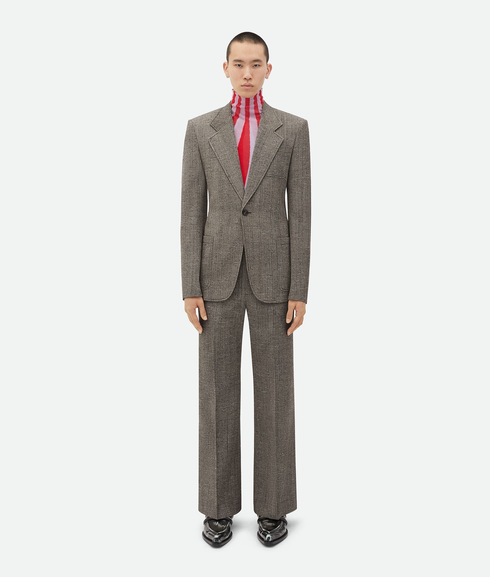 ジャケット Bottega Veneta Melange Sand Viscose Blend Blazer Bottega Veneta Blazer with silk trim | Women's Clothing | Vitkac