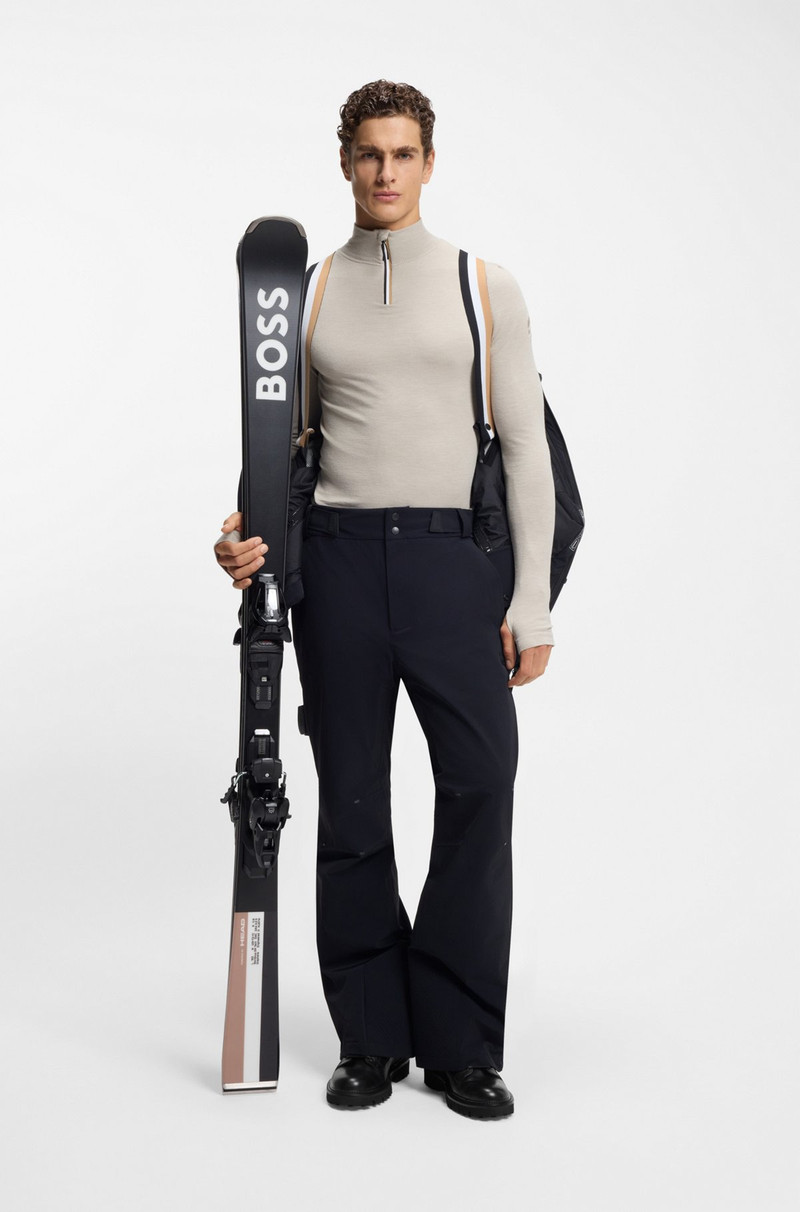 BOSS LEATHER HALF BOOTS WITH FAUX-FUR LINING outlook