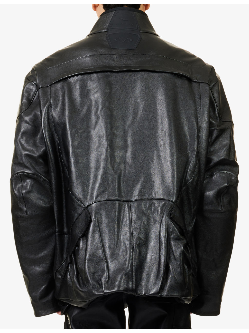 Layered Relaxed-Fit Leather Jacket - 4