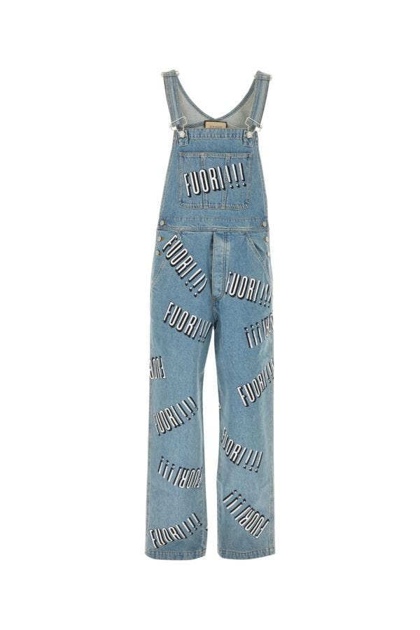 Gucci Man Denim Dungarees - 1