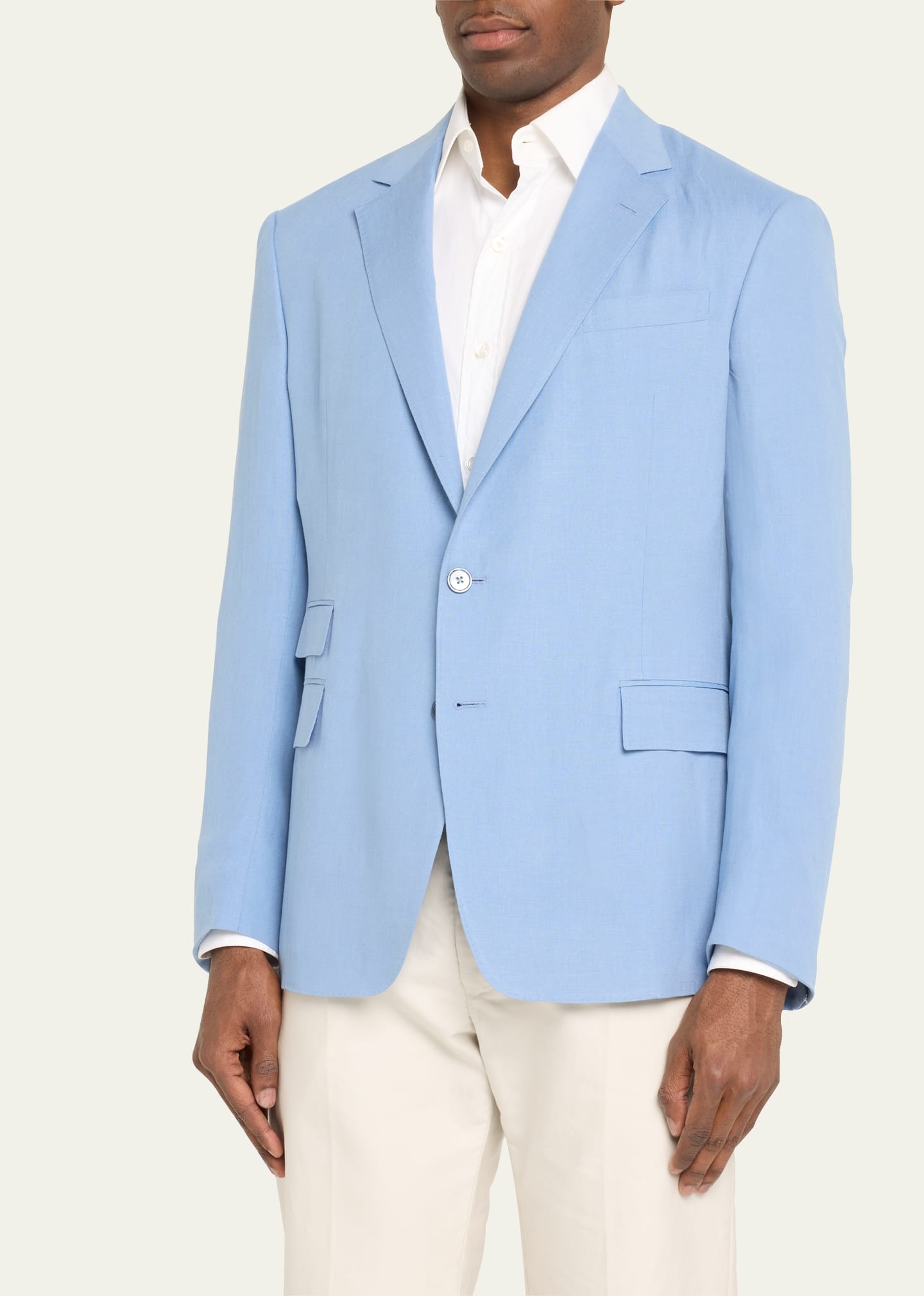 Men's Kent Hand-Tailored Silk and Fine Linen Jacket - 4