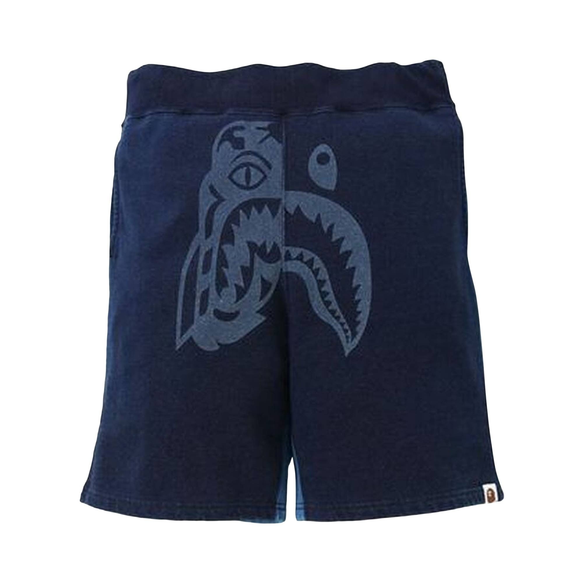 BAPE Tiger Shark Sweat Shorts 'Indigo' - 1