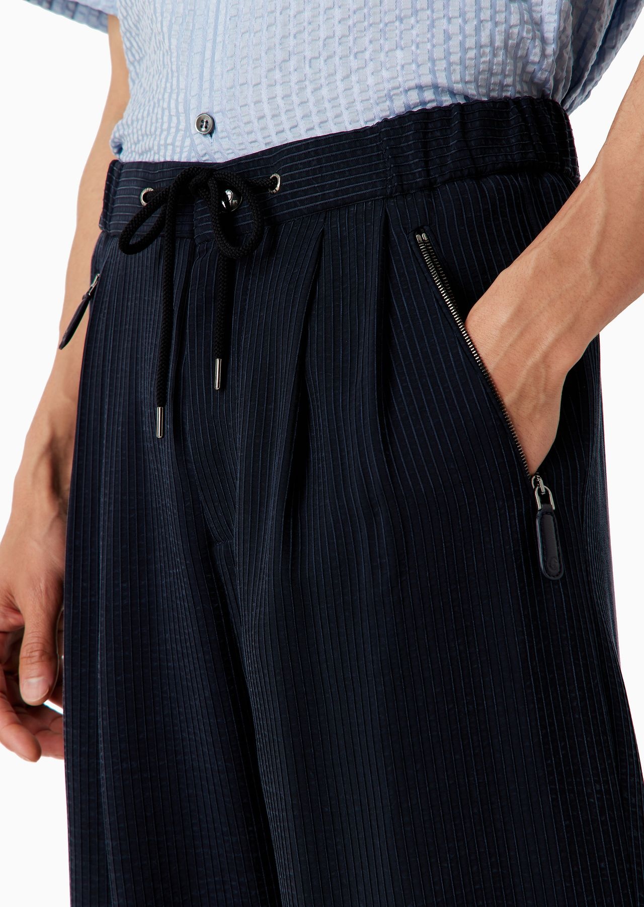ASV trousers with two pleats in a canneté cupro blend - 5