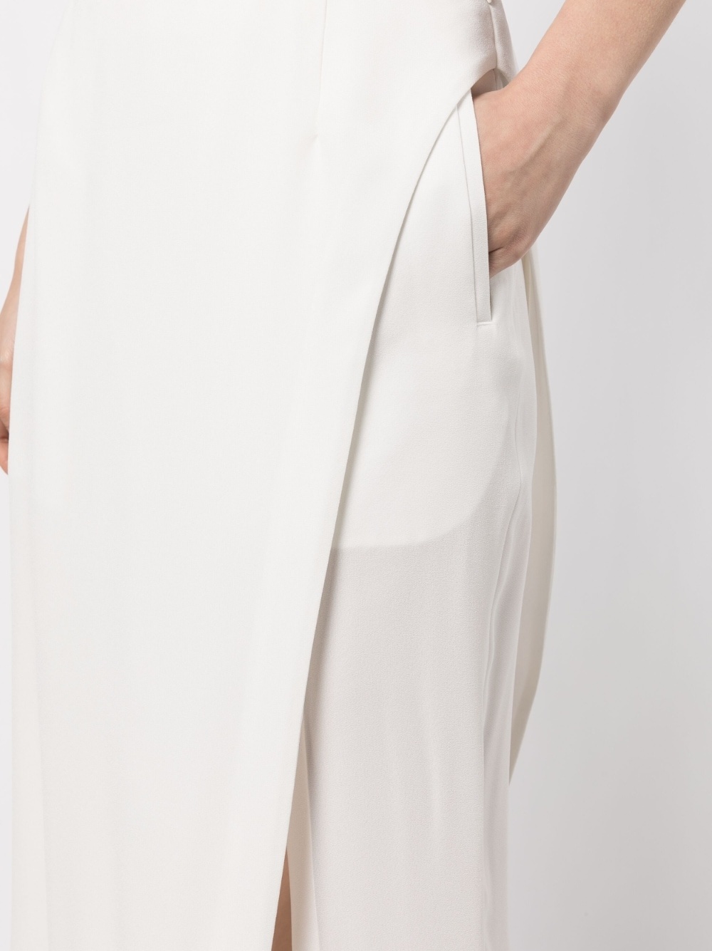 fitted-waistline long skirt - 5