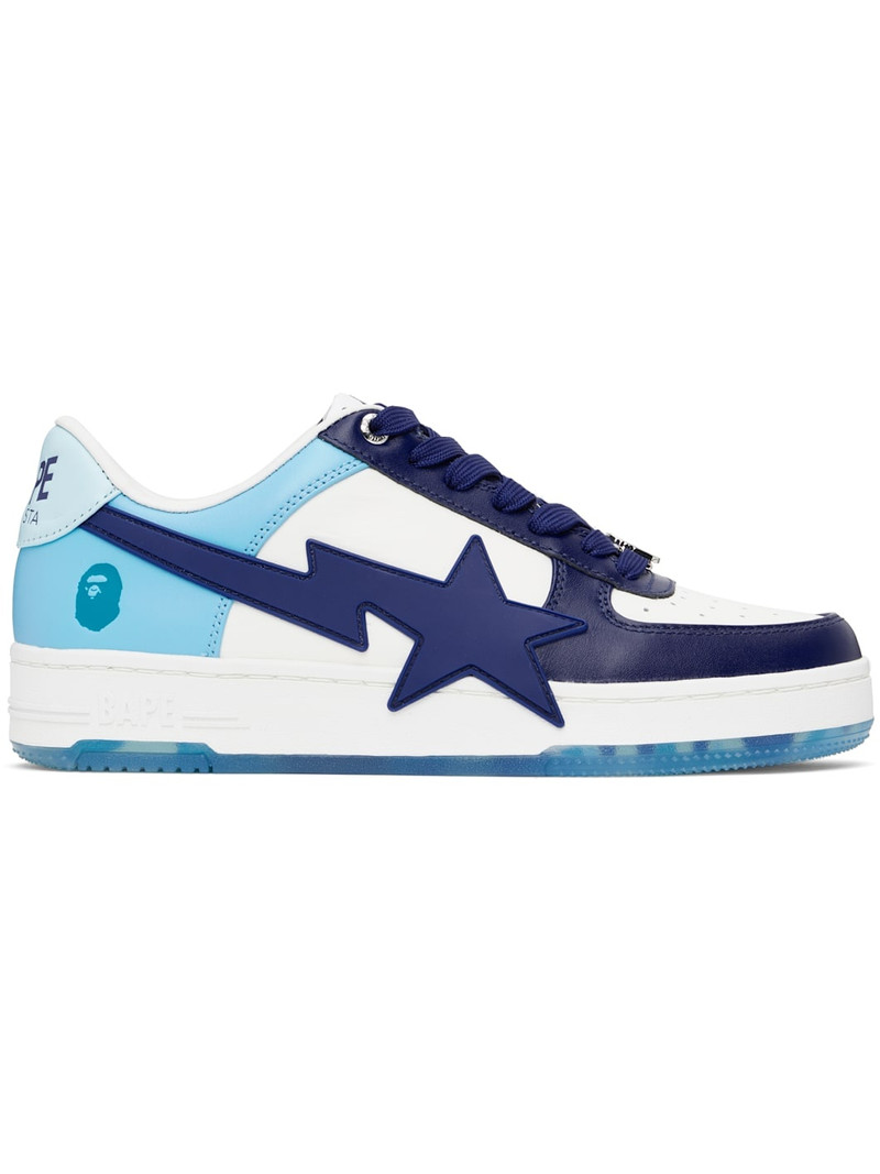 White & Blue STA OS Sneakers - 1