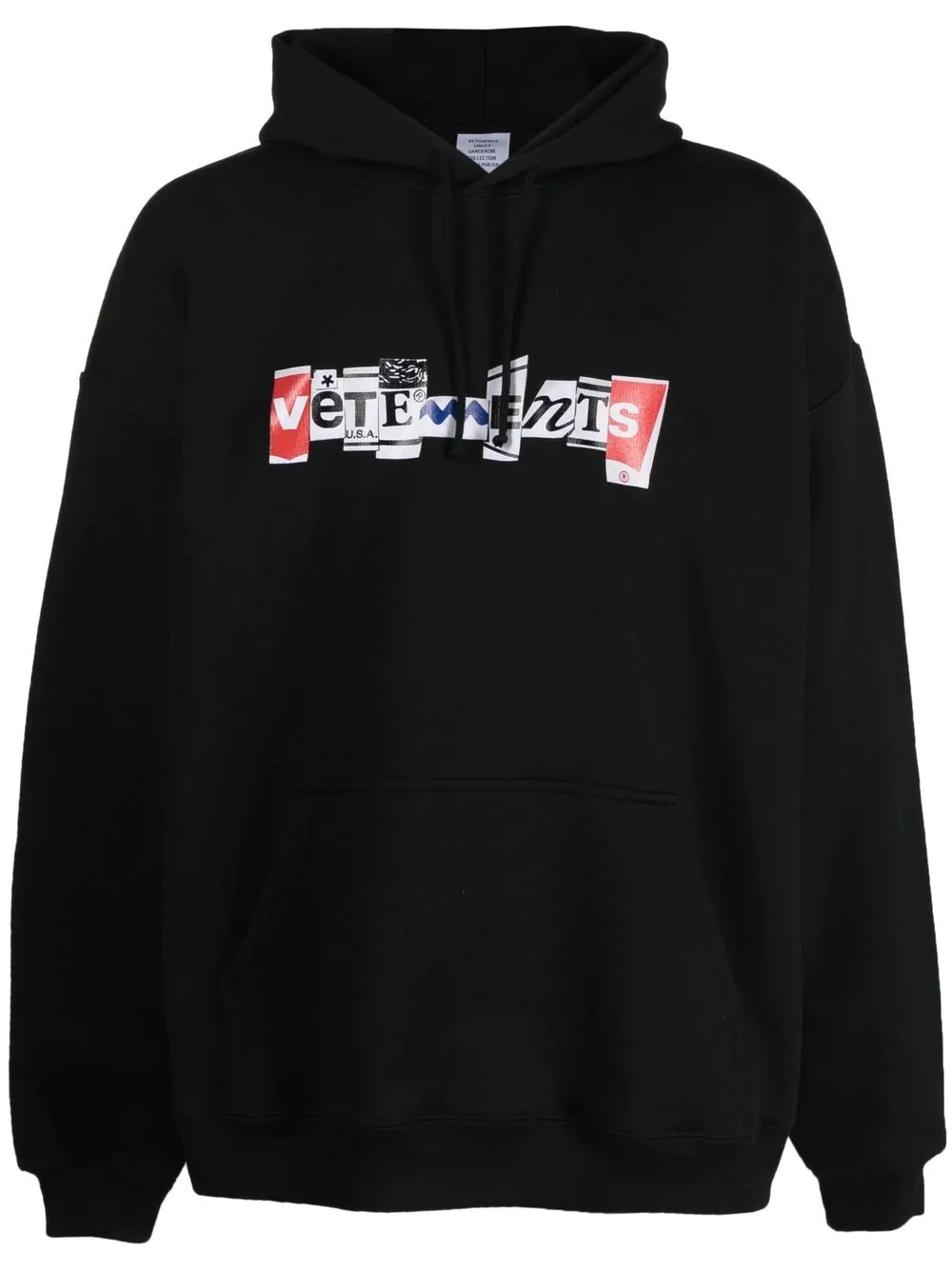 logo-print drawstring hoodie - 1