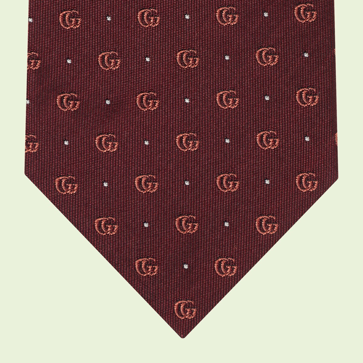 Double G and polka dot silk jacquard tie - 4