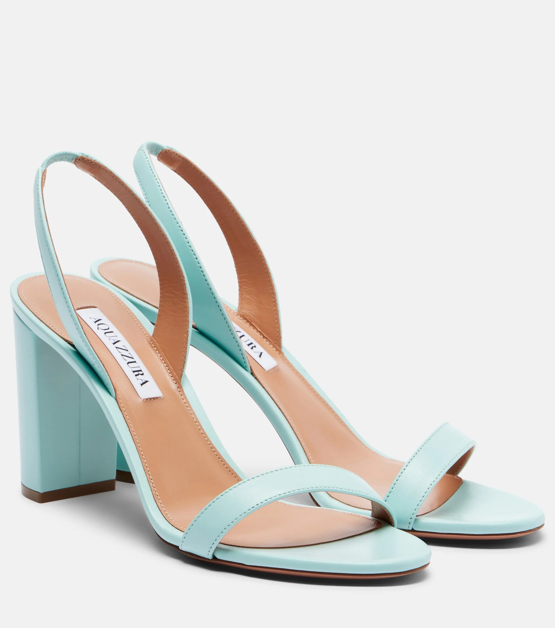 Leather slingback sandals - 1