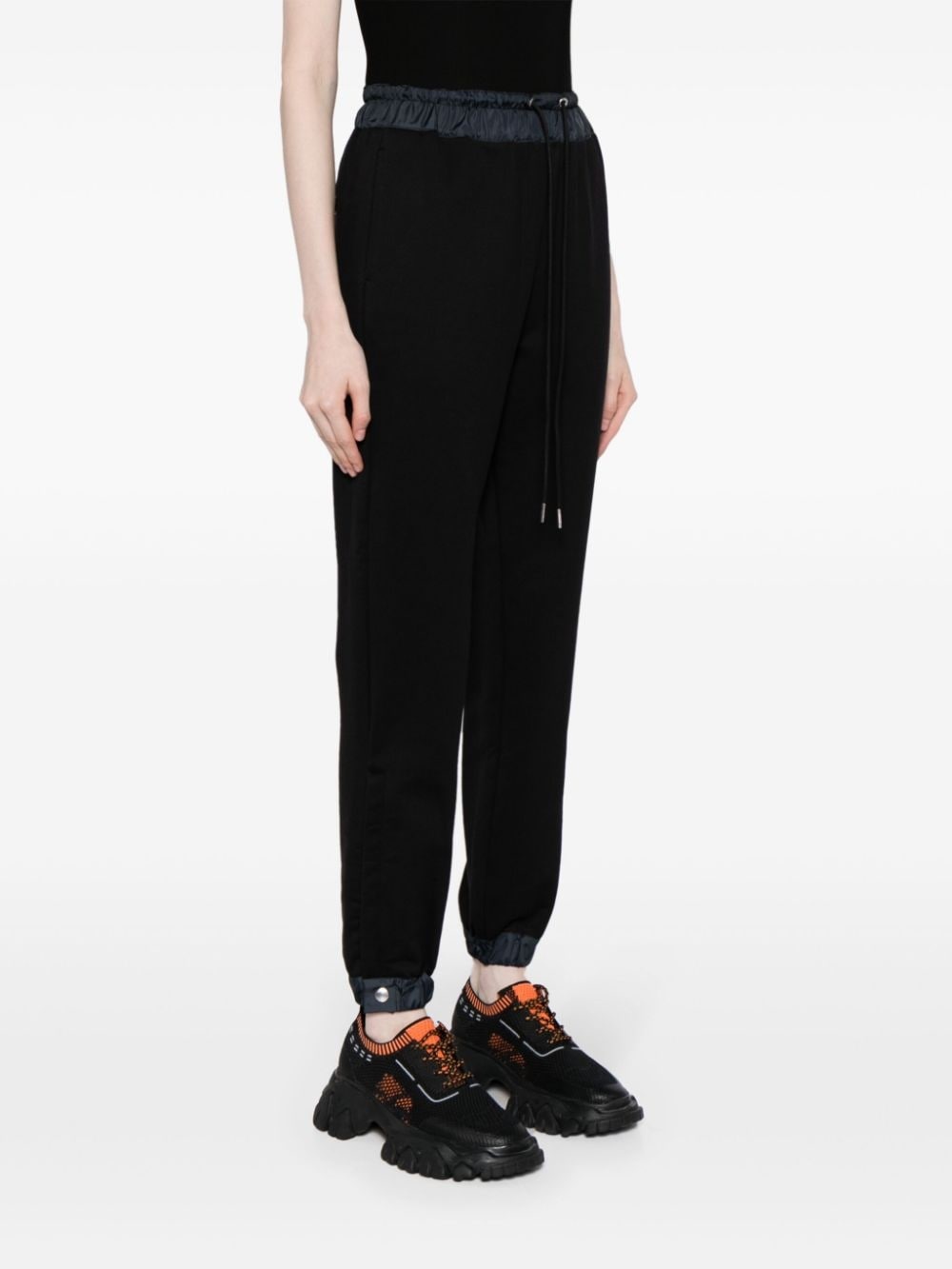 drawstring-waist cotton track pants - 3