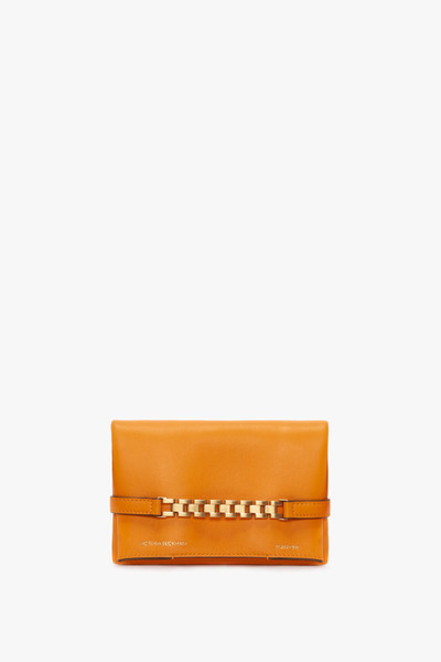 Victoria Beckham Mini Chain Pouch With Long Strap In Mandarin Leather outlook