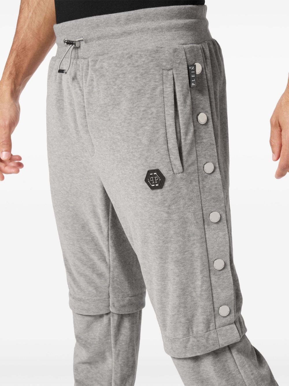 button-detail track pants - 5