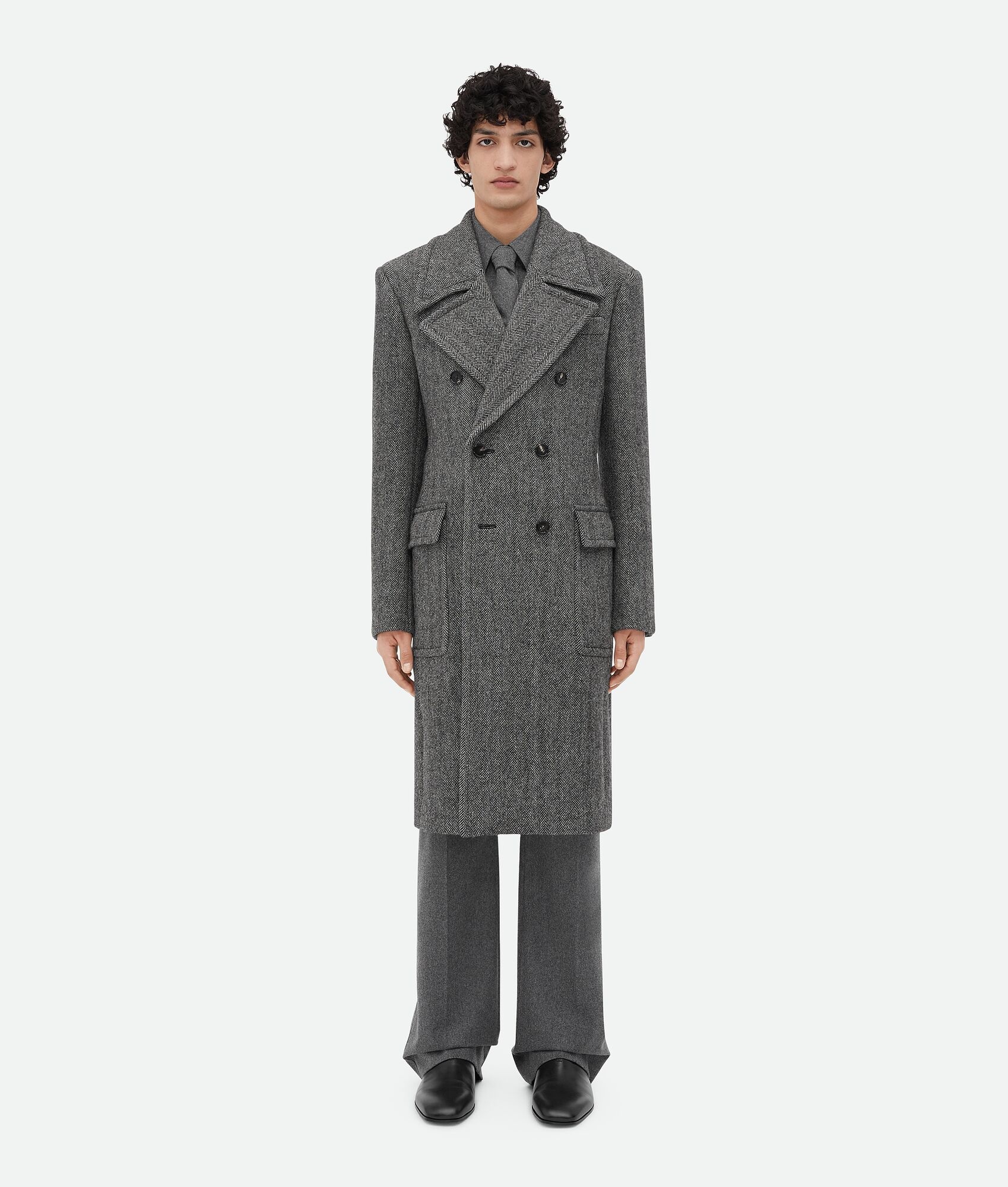 Melange Wool Coat - 1