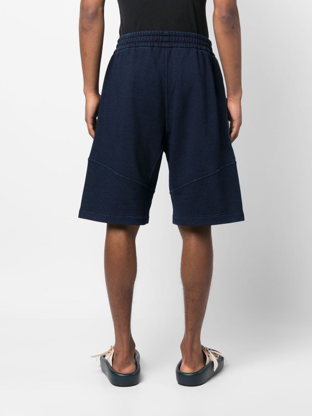 embossed-monogram denim shorts - 4