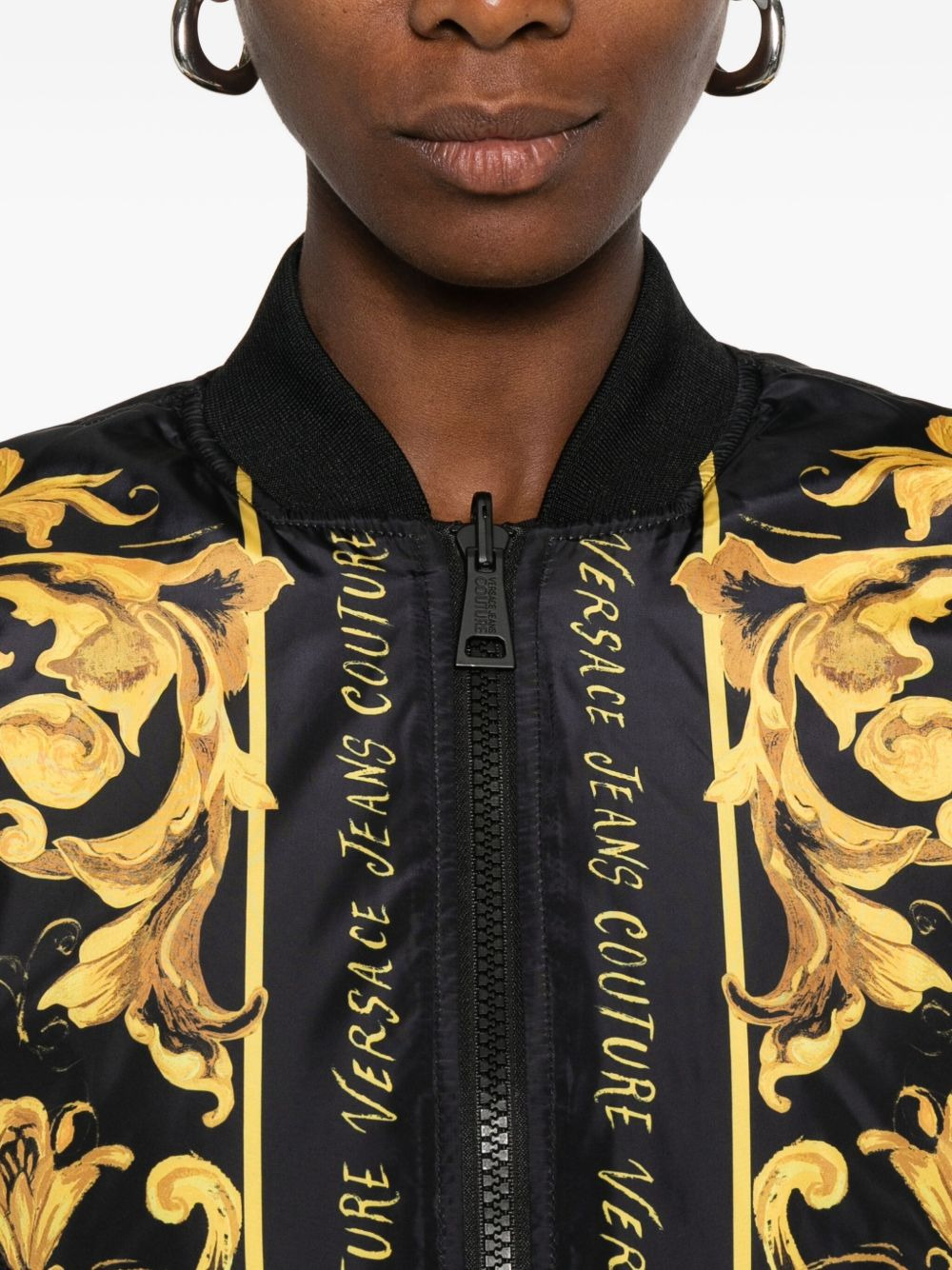 baroque-print bomber jacket - 5