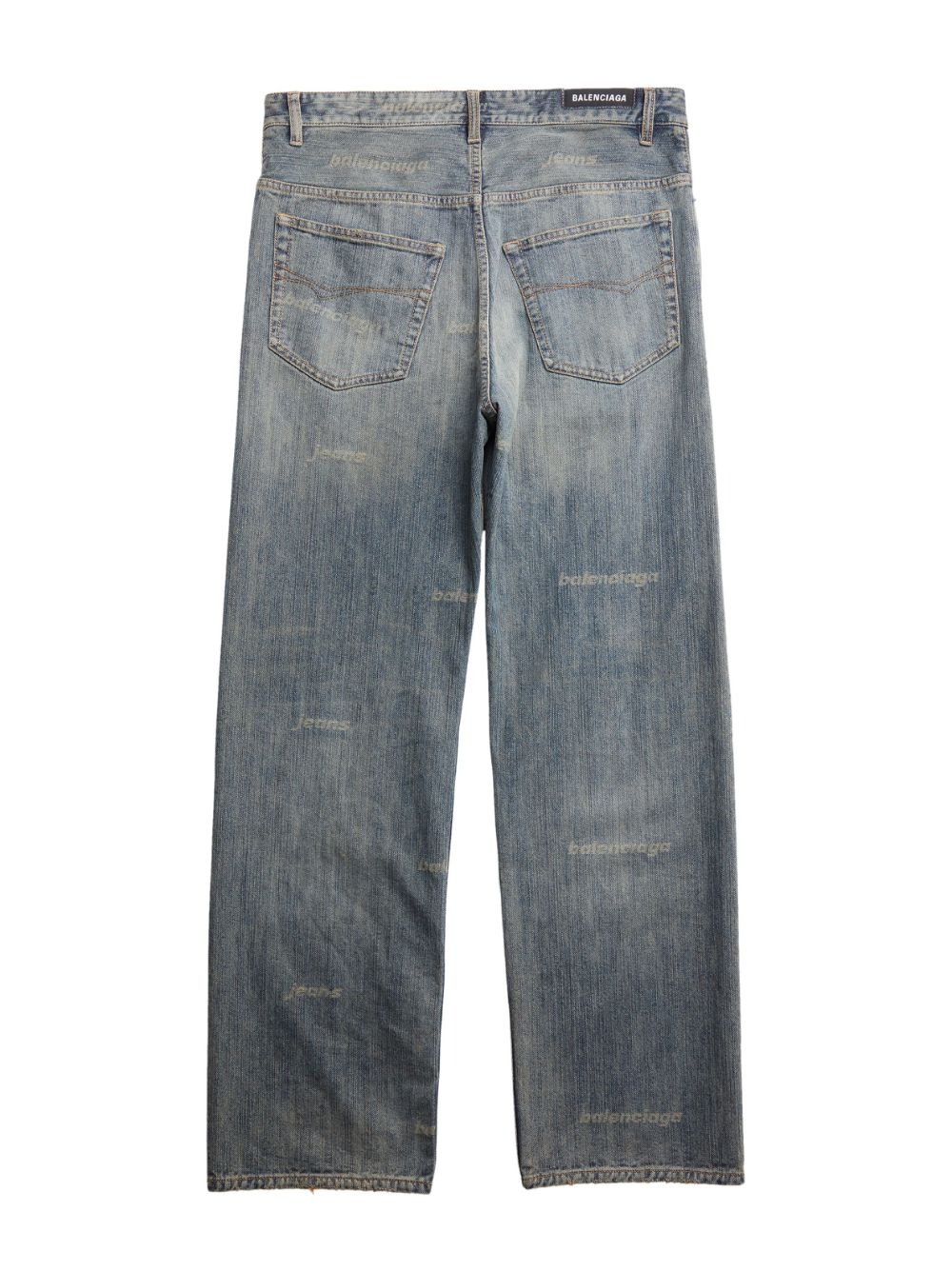 logo-print stonewashed jeans - 2