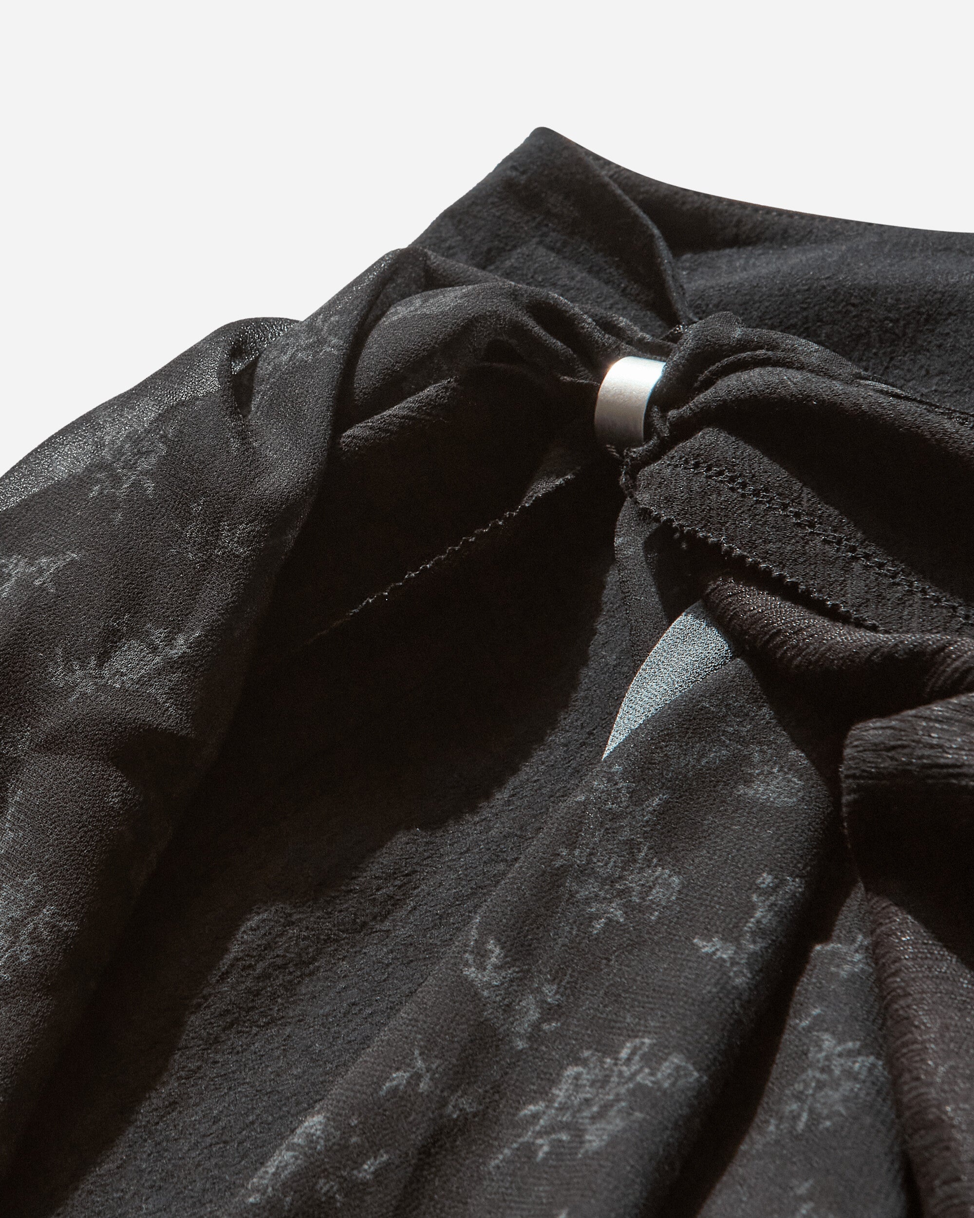 Women's Tie Scarf Pants Black - 4