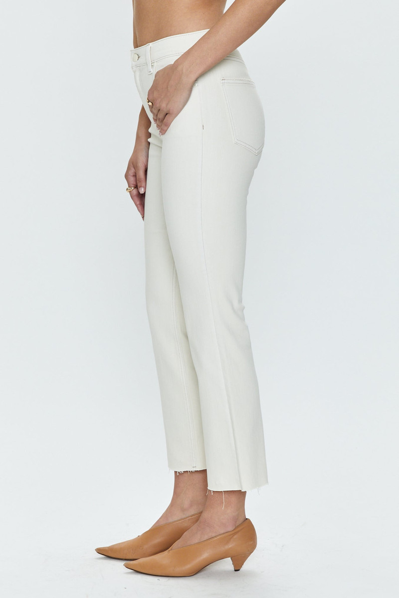 LENNON HIGH RISE CROP BOOT JEAN - SAND STONE 3