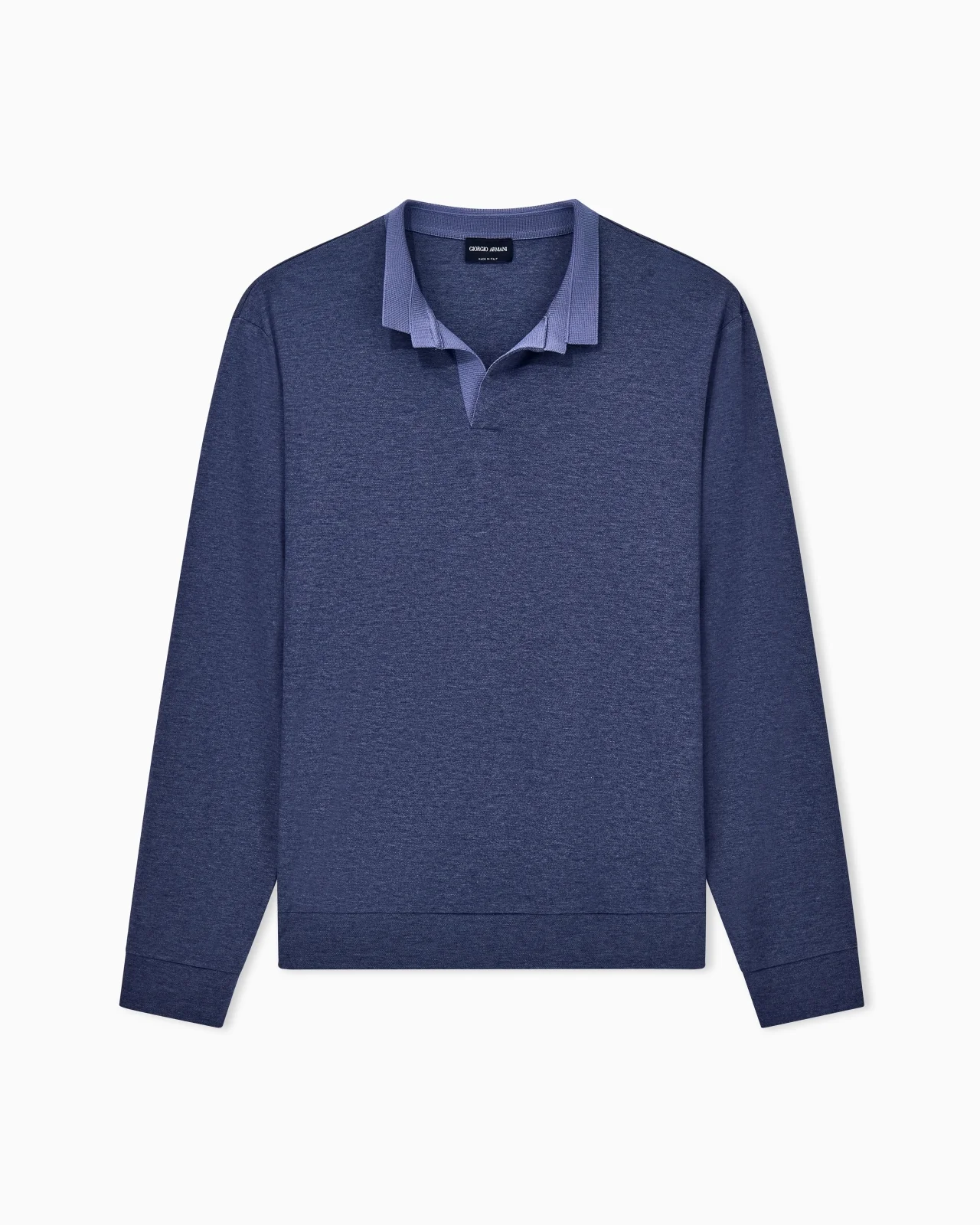POLO SHIRT REGULAR FIT IN COTTON SILK AND CASHMERE JERSEY - 1