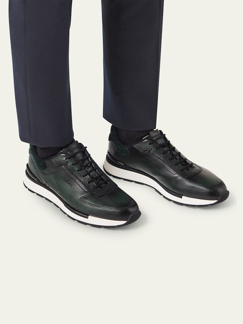 Berluti Men's Fast Track Leather Runner Sneakers outlook