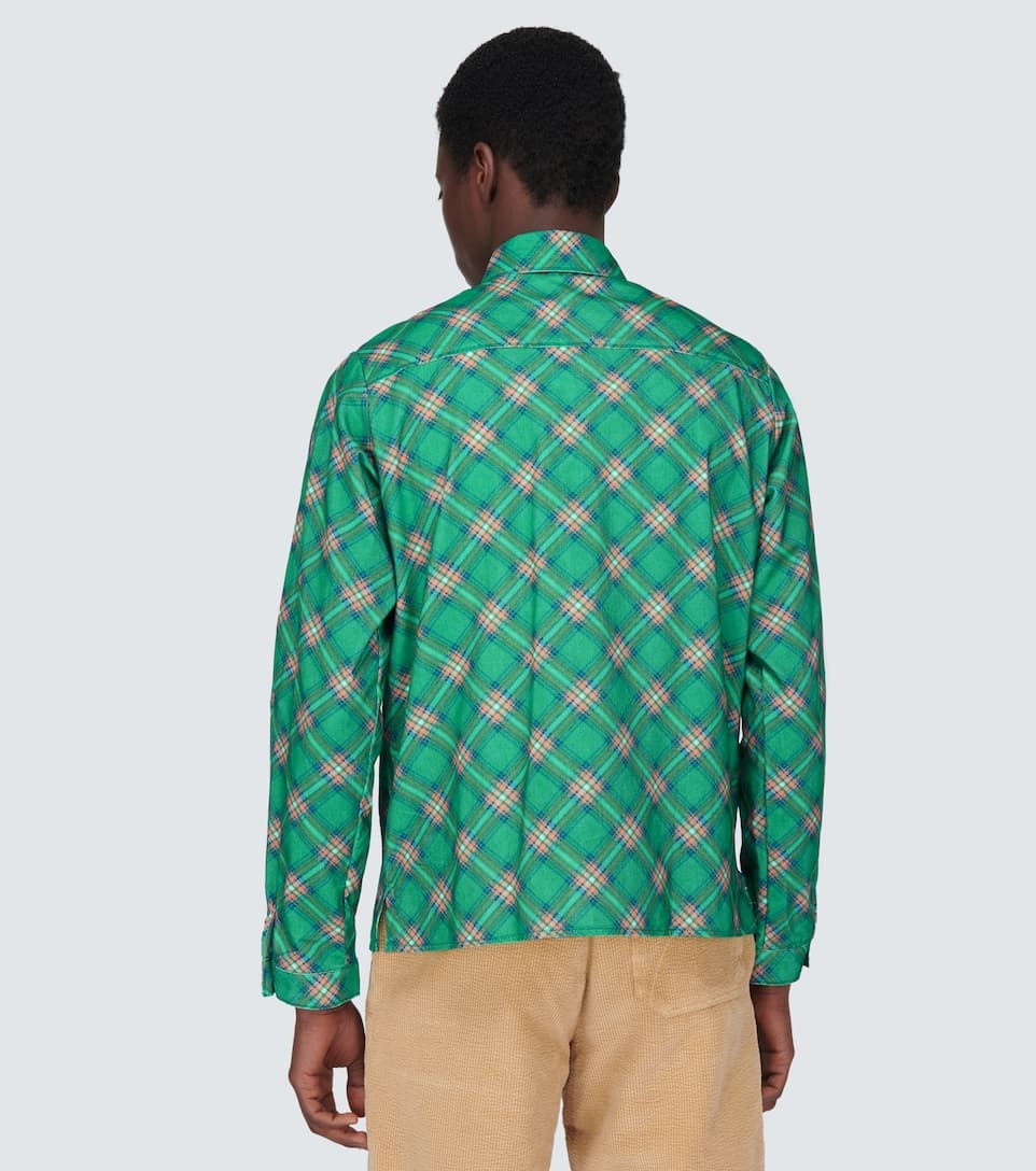 Checked cotton corduroy shirt - 4