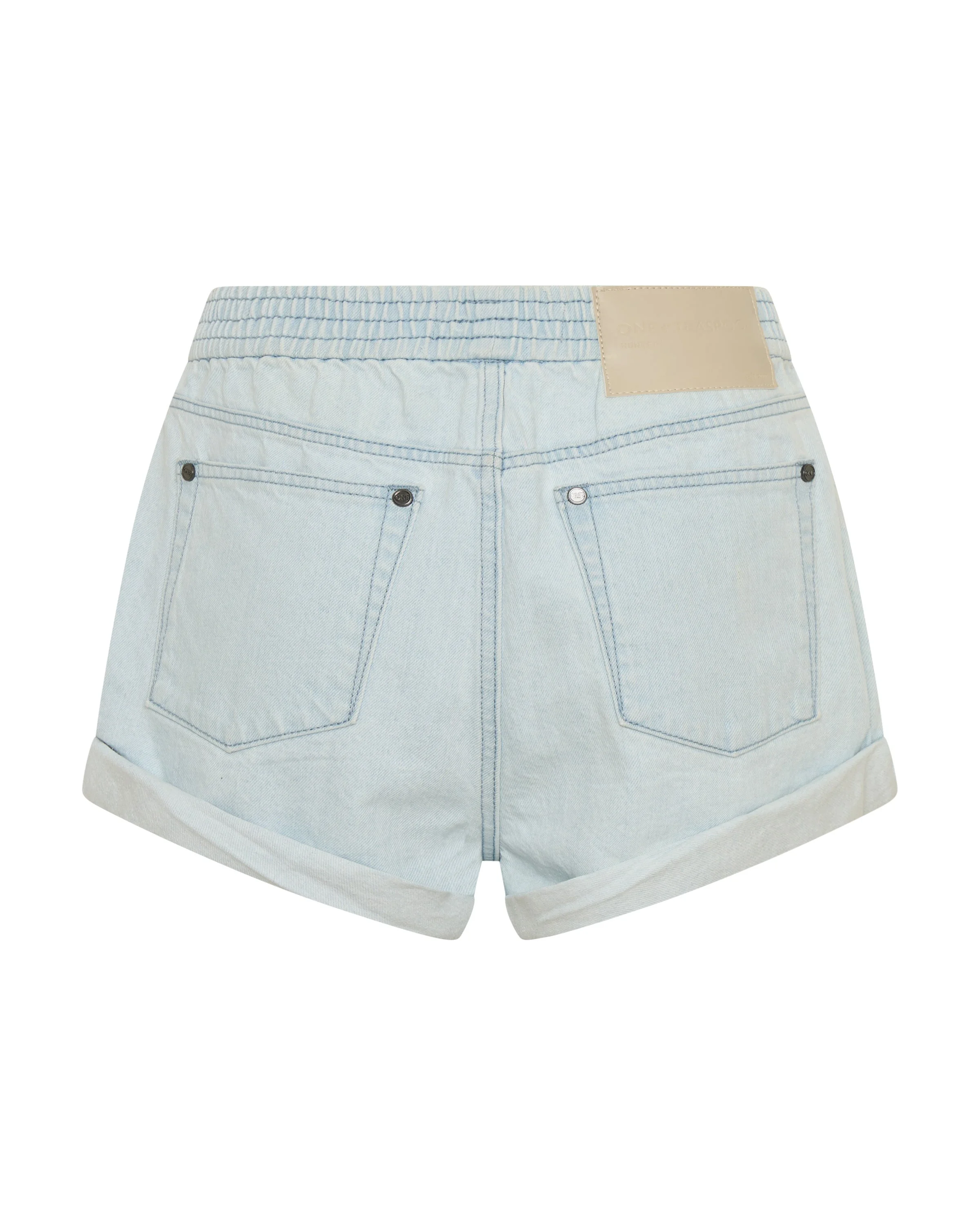 Hunters Mid Waist Boyfriend Elasticated Denim Shorts - Xanthe - 1