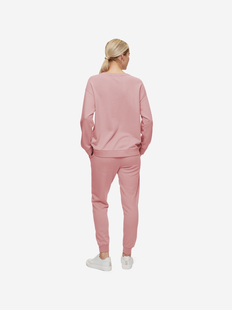Women's Sweatshirt Quinn Cotton Modal Rose Pink - 4