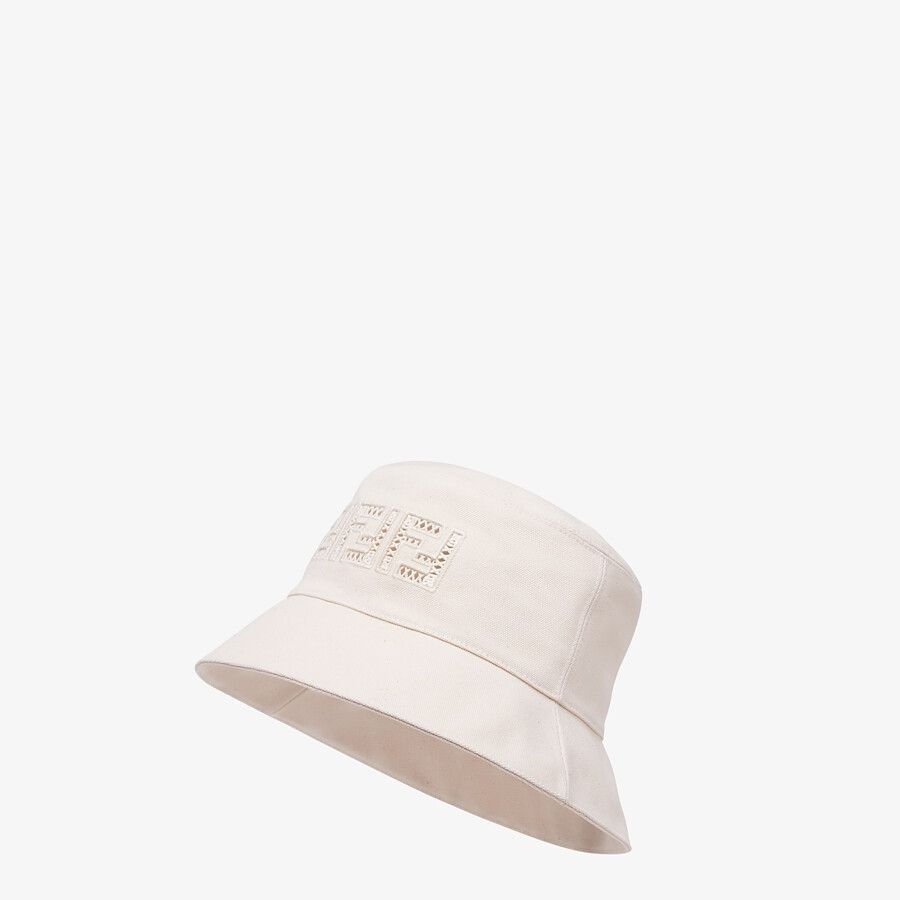 Undyed canvas bucket hat - 1