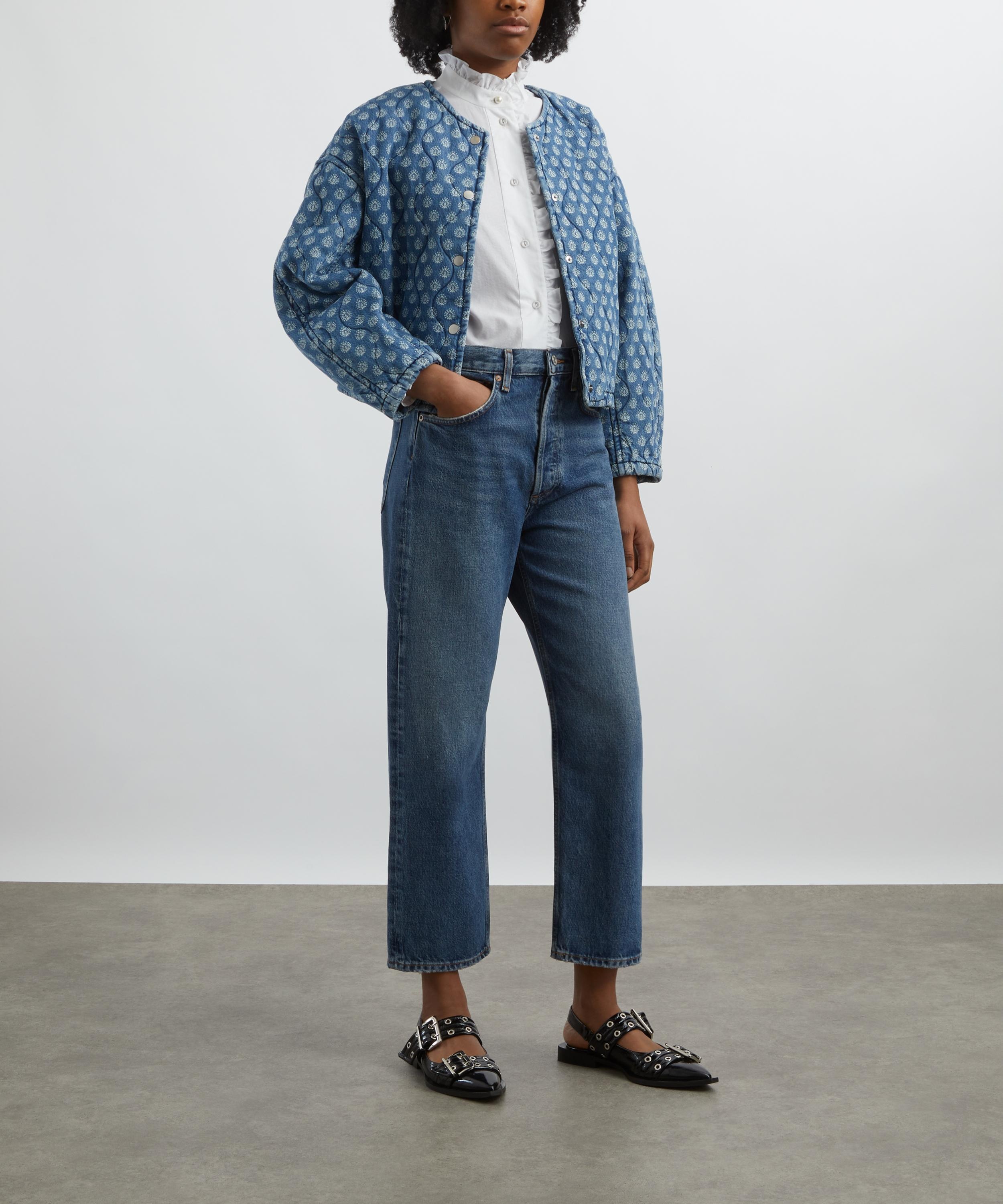 90s Crop Mid-Rise Straight Jeans in Essence - 2