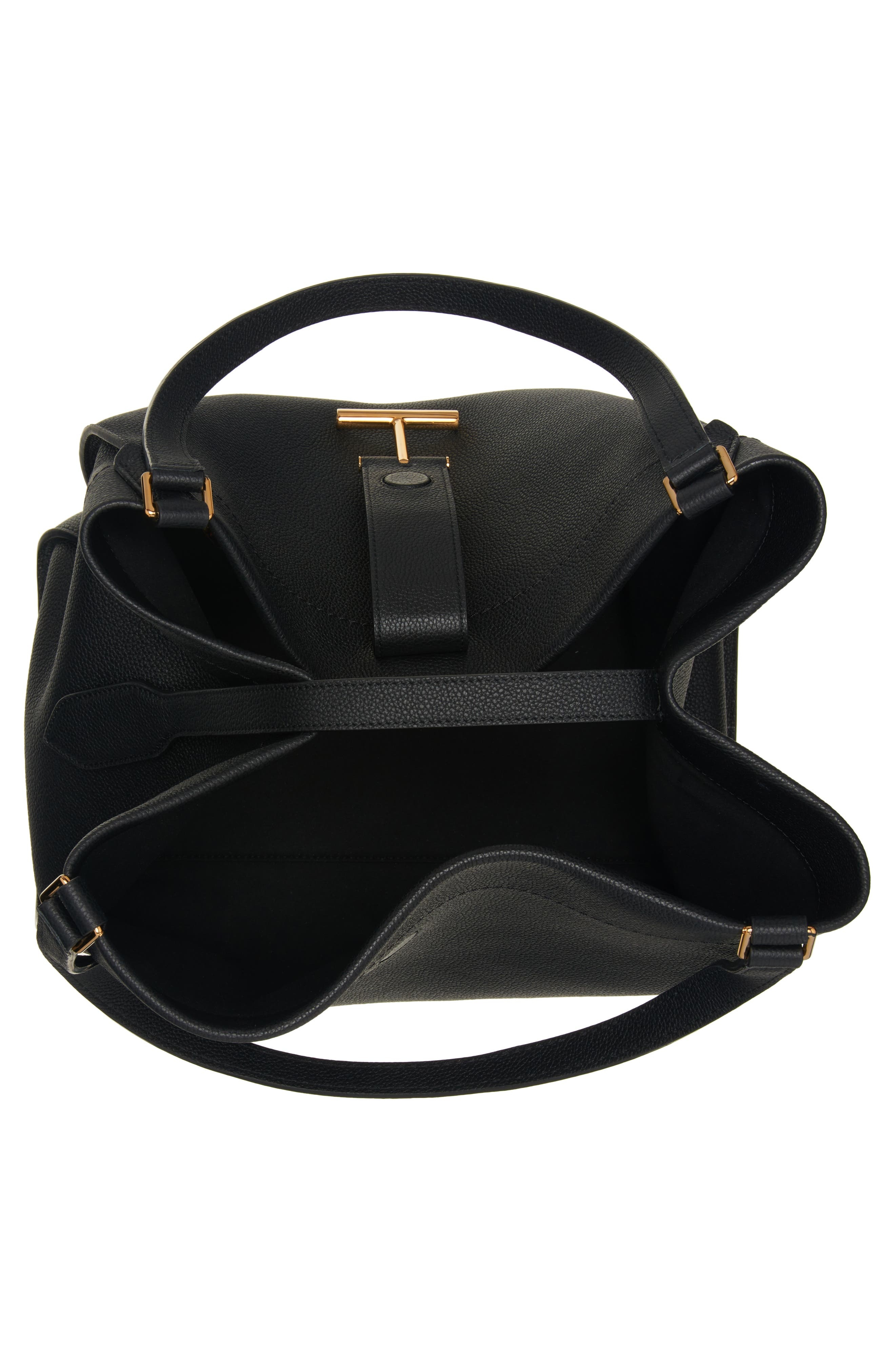 TOM FORD Large Tara Leather Tote in 1N001 Black at Nordstrom - 4