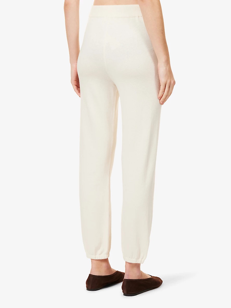 Relaxed-fit cotton and cashmere-blend trousers - 4