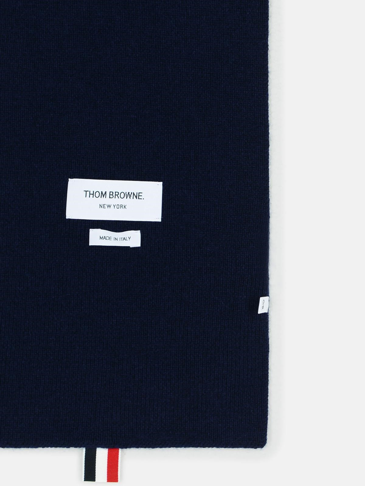 '4 BAR' NAVY CASHMERE SCARF - 3