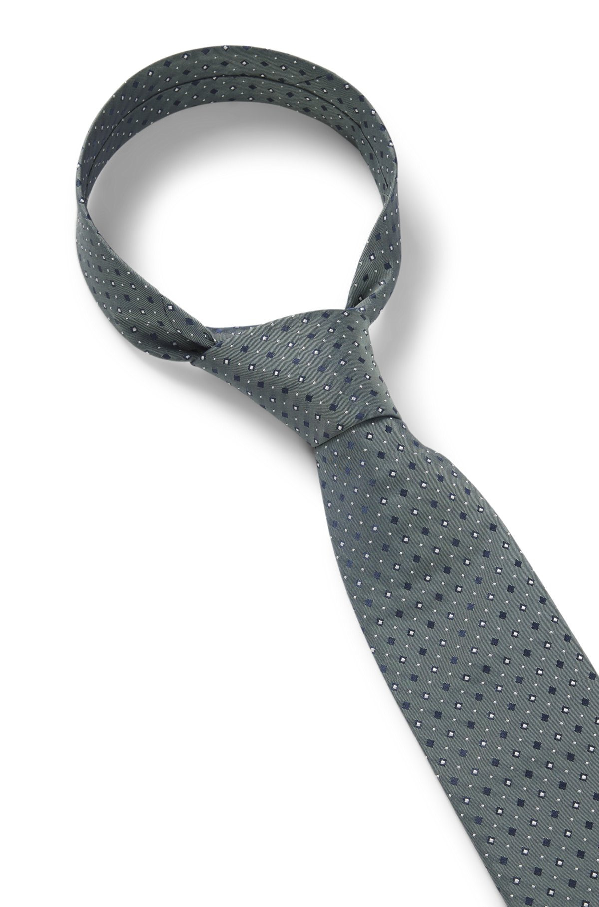 SILK-BLEND TIE WITH JACQUARD PATTERN - 6
