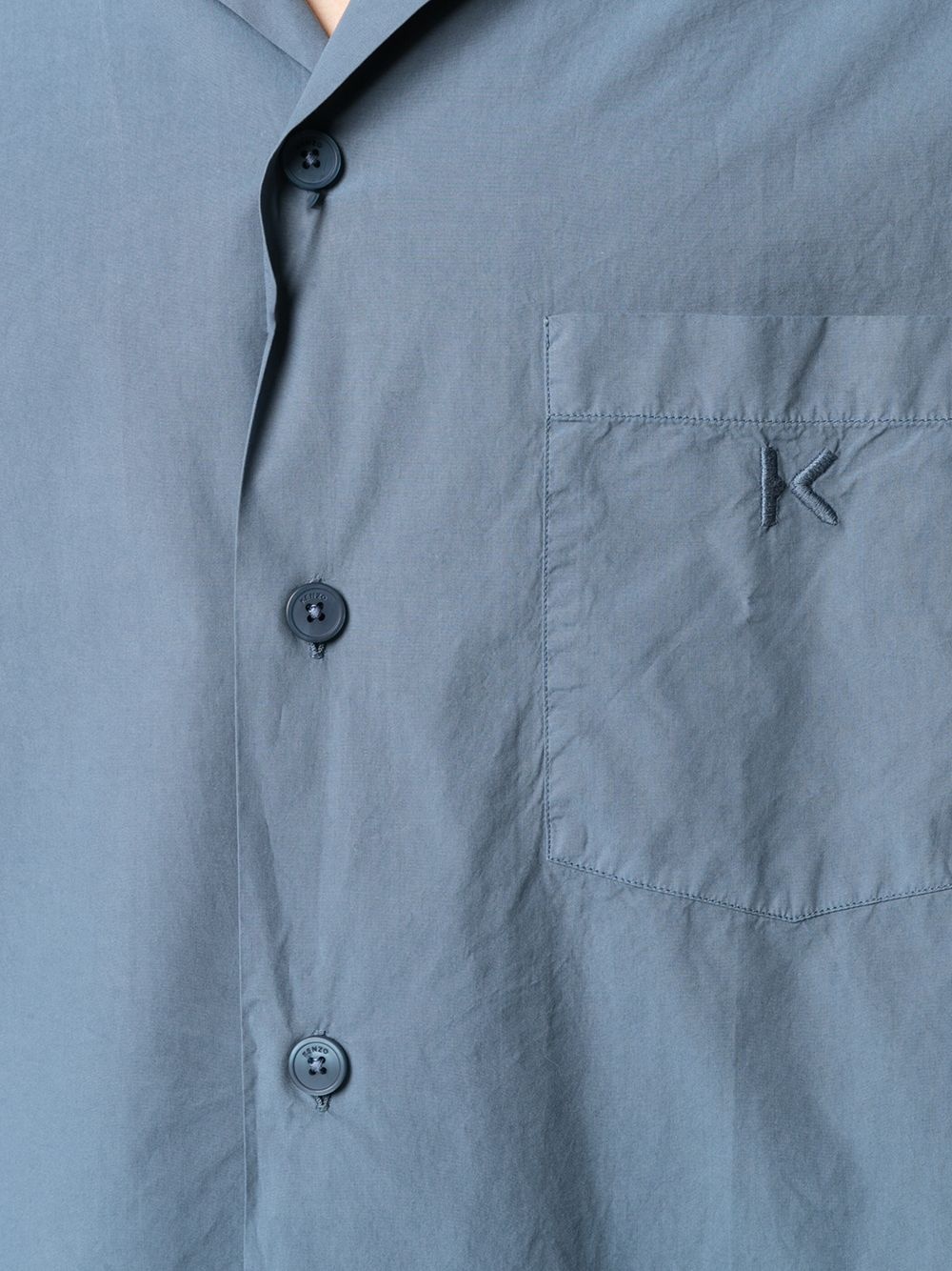 embroidered logo-motif shirt - 5