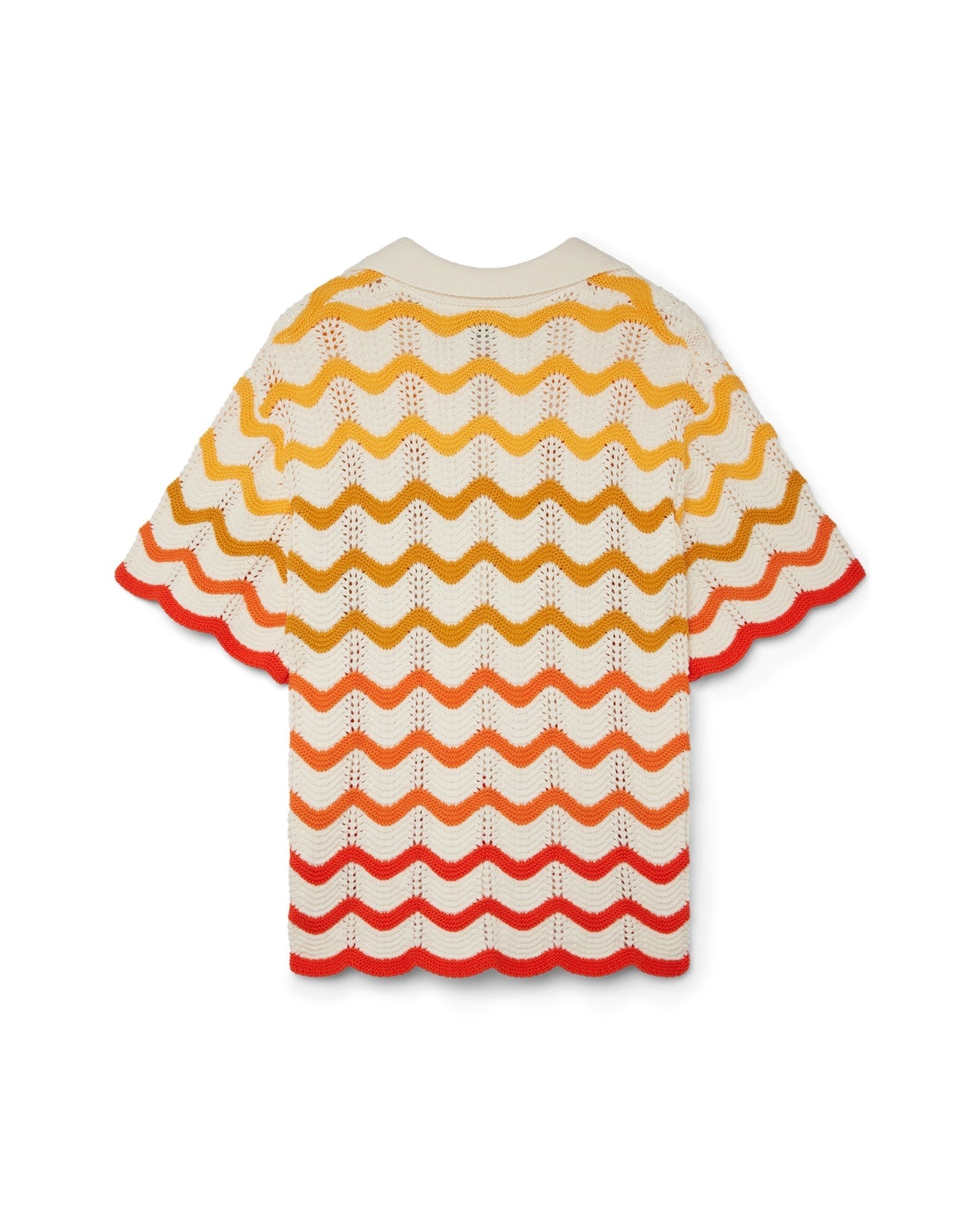 Orange Gradient Crochet Shirt - 2