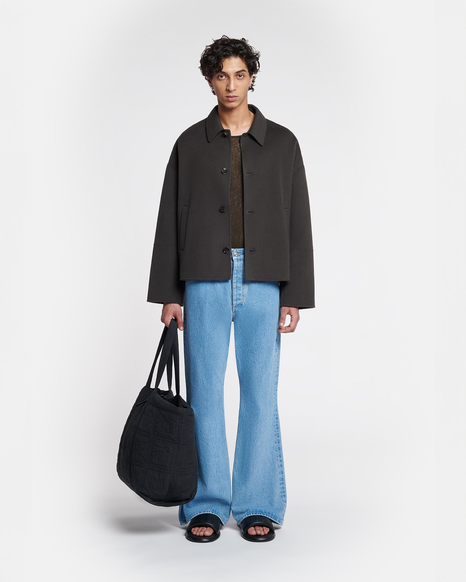Double Wool And Silk Blend Jacket - 4