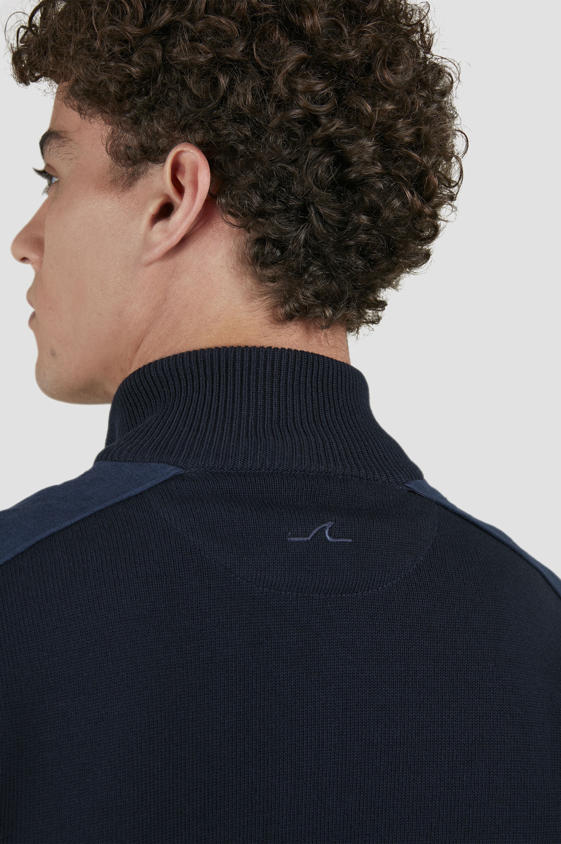 ZIP-UP CARDIGAN IN FRESH COTTON WITH LINEN DETAILS - 5