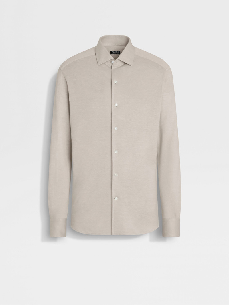 SILK AND LINEN BLEND SHIRT - 1