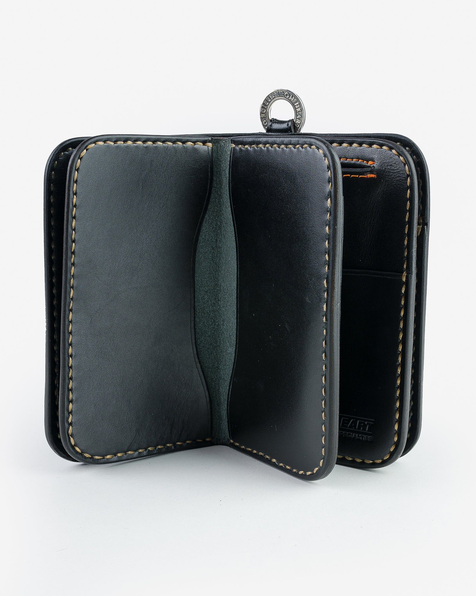 IHG-02-BLK Medium Shell Cordovan Wallet - Black - 7