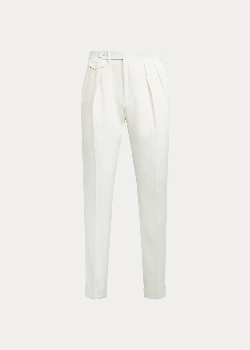 Pleated Wool Barathea Trouser 1