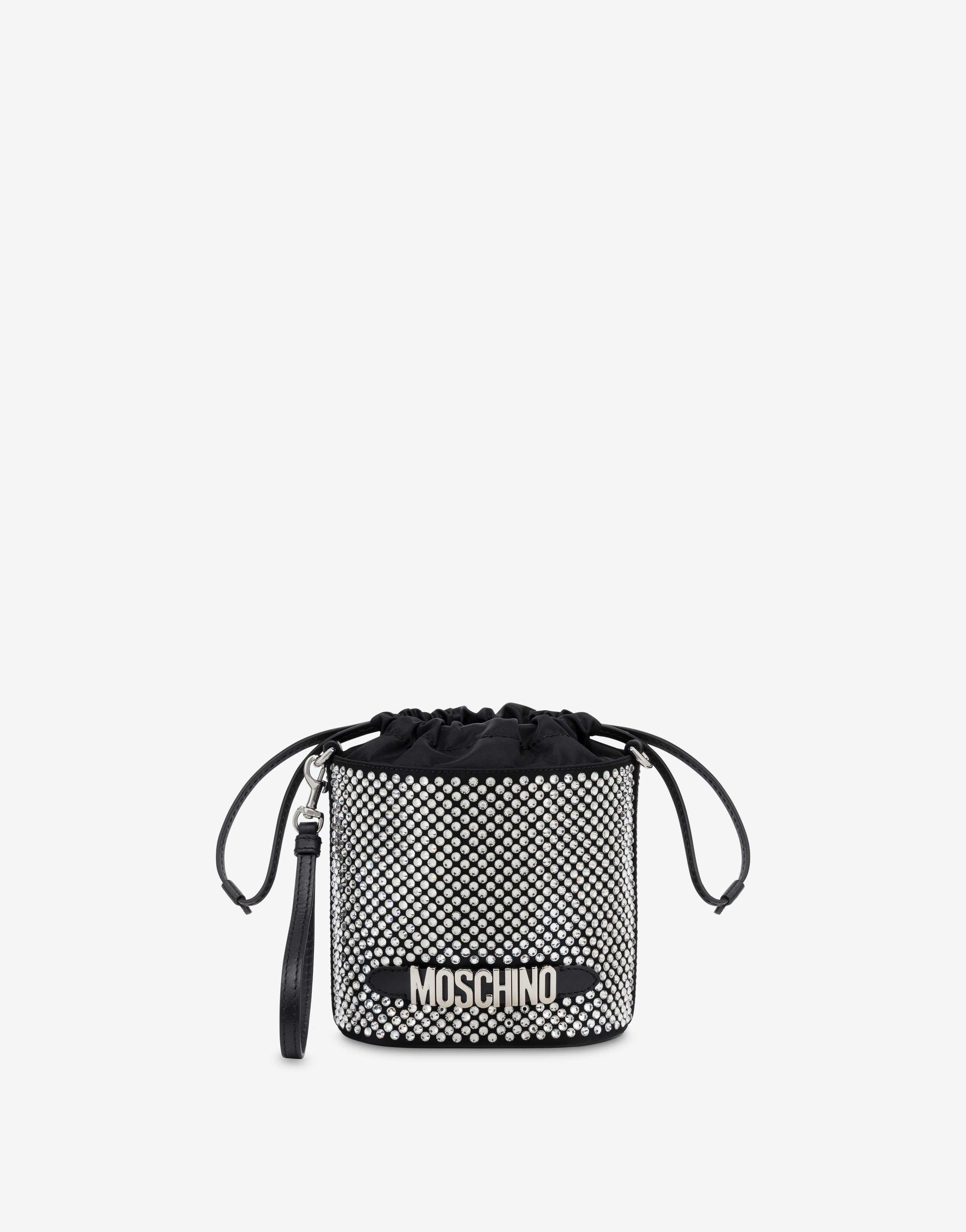 BUCKET BAG WITH RHINESTONES - 1