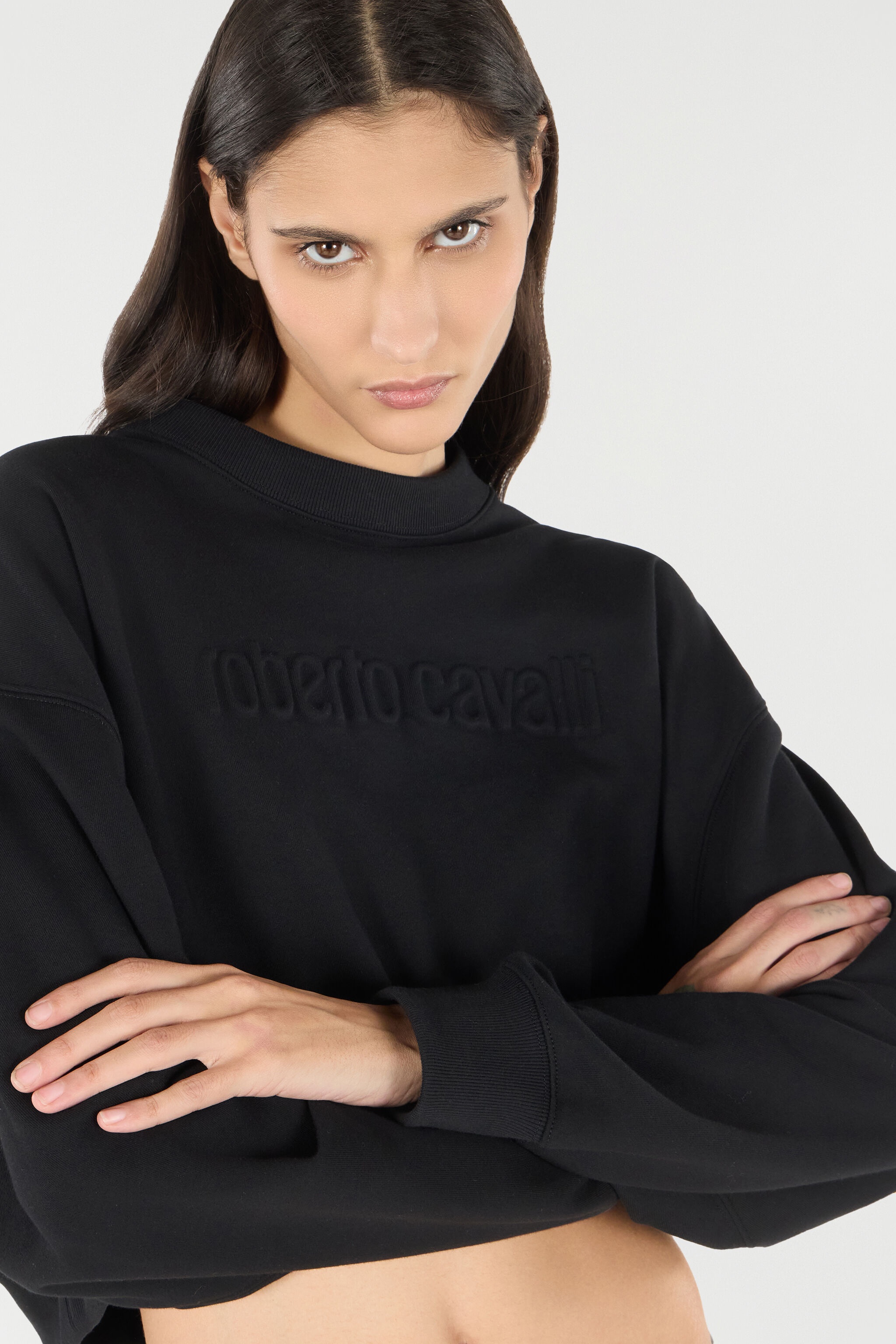 Cropped Sweatshirt With Logo - 5