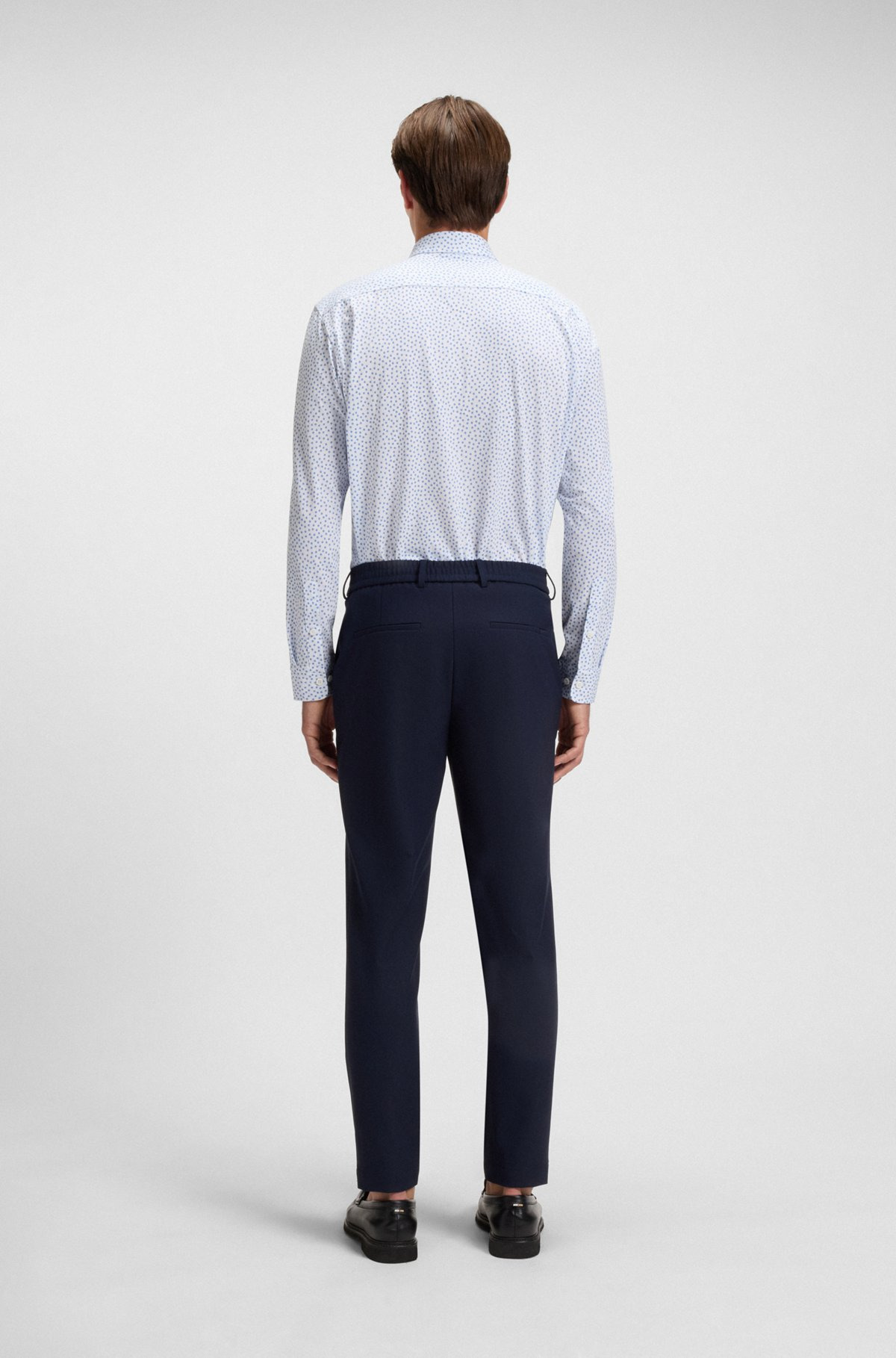 SLIM-FIT SHIRT IN PRINTED COTTON - 5