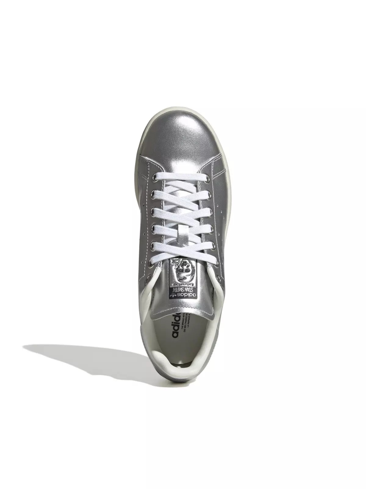 Originals Stan Smith "Silver Metallic/Silver Metallic/Core Black" Women's Shoe - 5