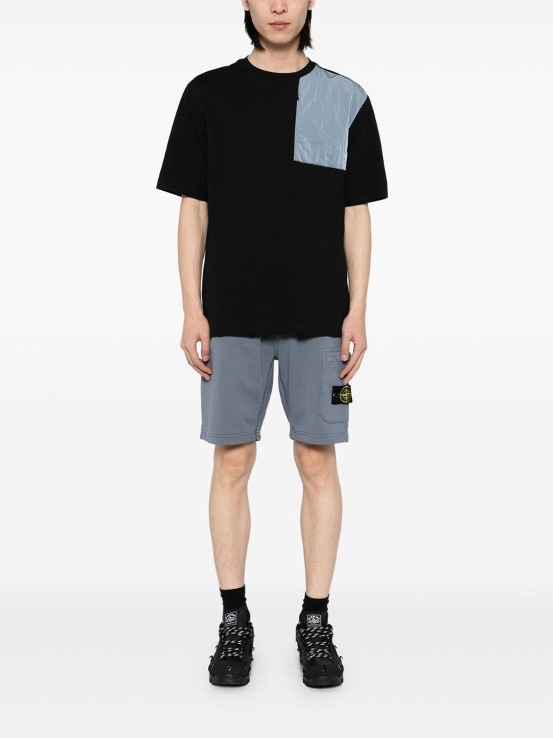 Stone Island garment-dye logo shorts outlook