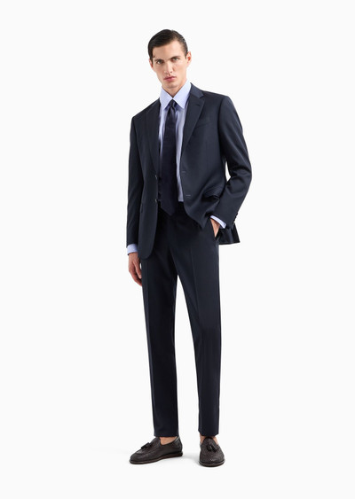 GIORGIO ARMANI Single-breasted Soft line suit in virgin wool outlook