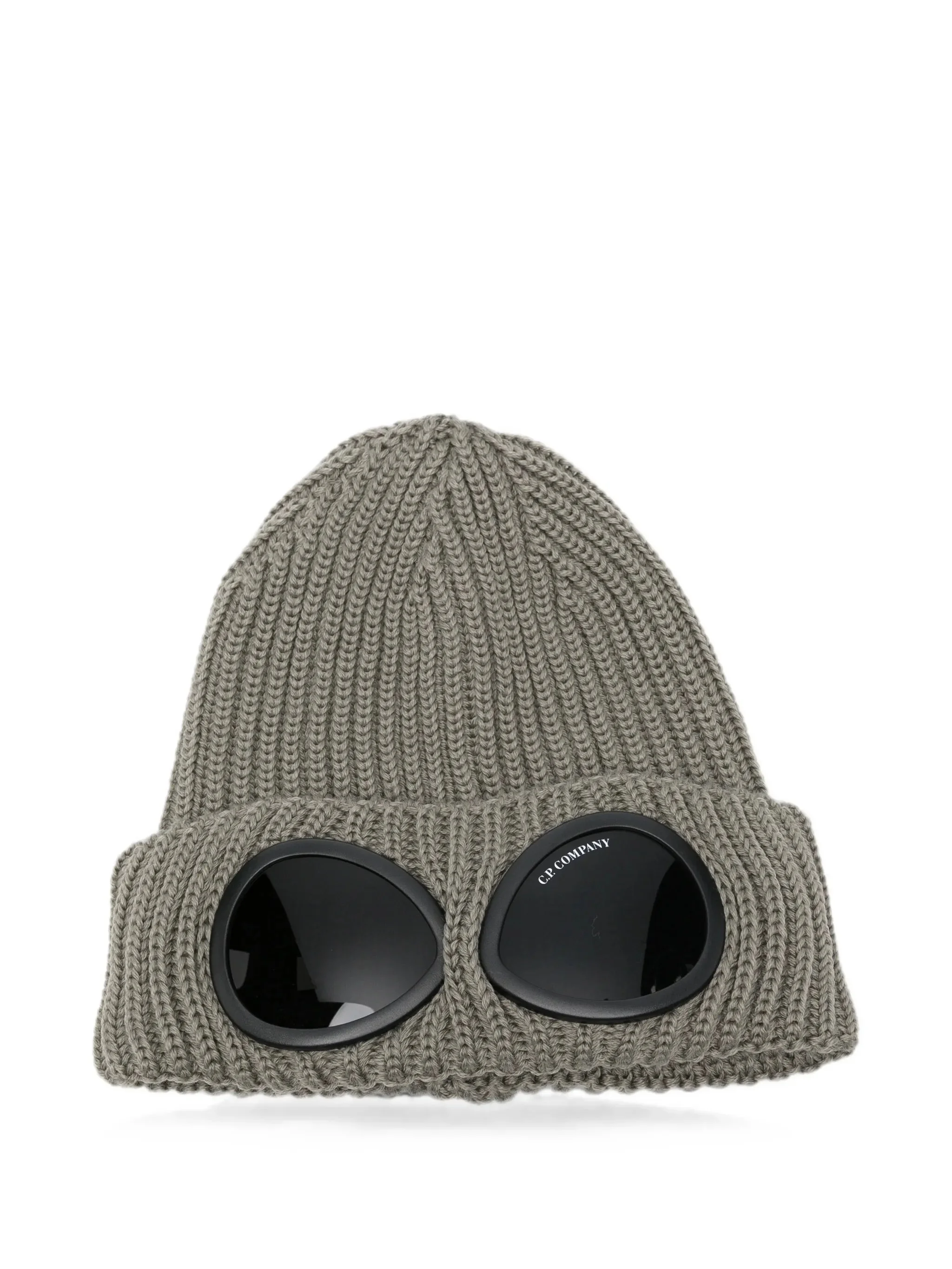 C.p. Company Goggle-detail Ribbed-knit Beanie Hat - 1